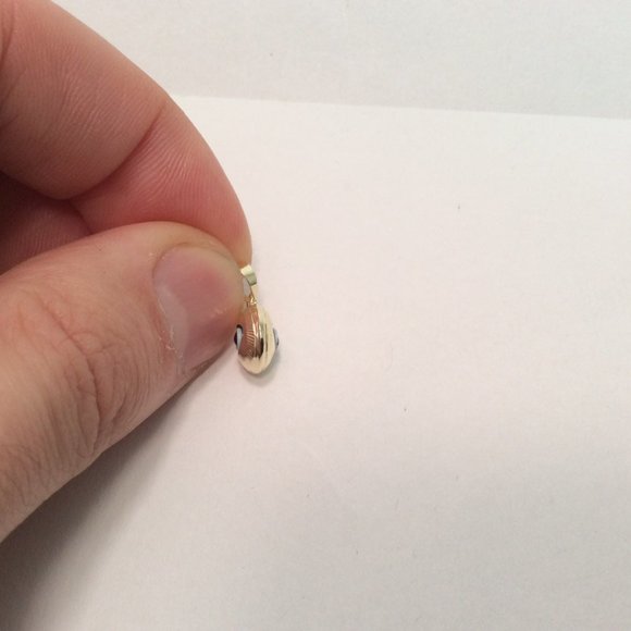 Men's/Women's 14k  Real Gold EVIL EYE Luck Charm .7gr - Picture 5 of 6